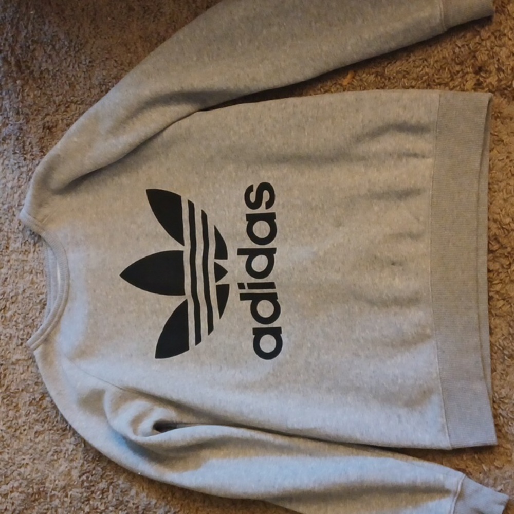 Grey Adidas crew neck